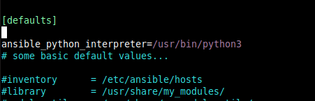  Establecer el intérprete de Python en la configuración de Ansible 