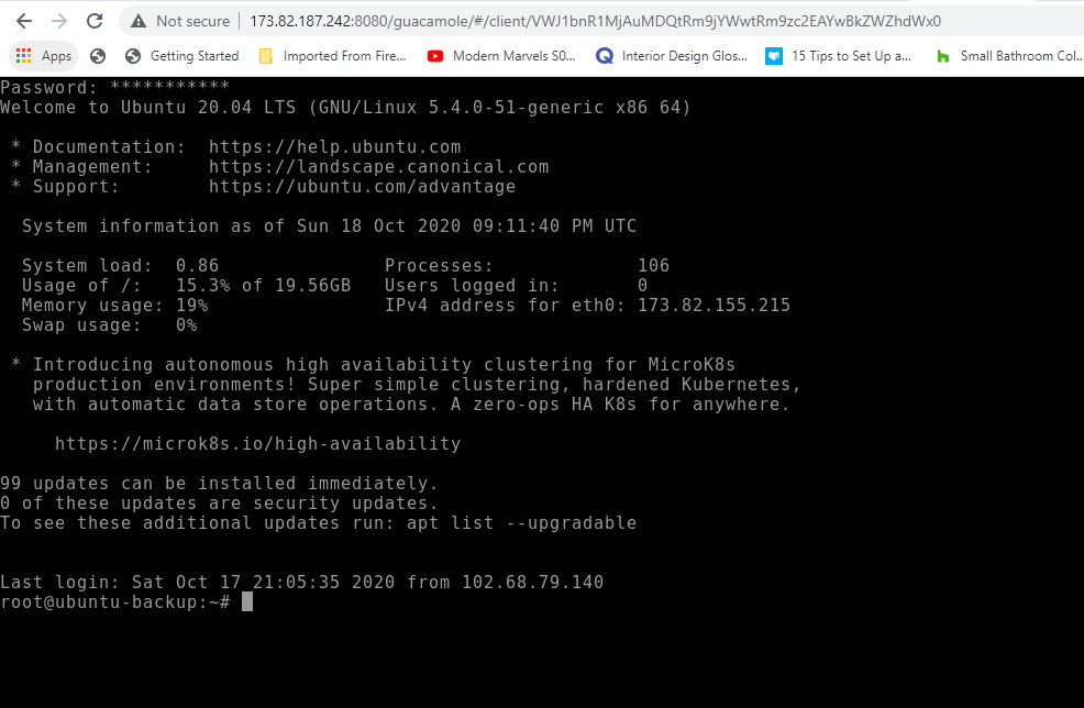  Acceder al servidor Ubuntu usando Guacamole Web 