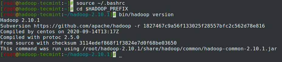 Check Hadoop Version in CentOS 7