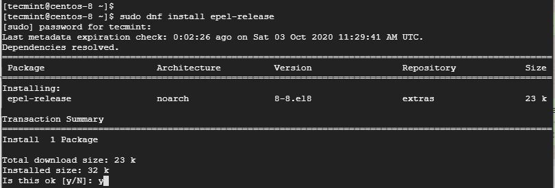 Install Epel Repository in CentOS