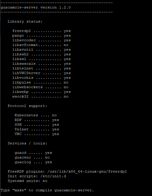 Run Guacamole Configure Script