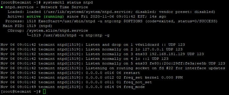 Check NTP Status | Tecmint: Linux Howtos, Tutorials & Guides