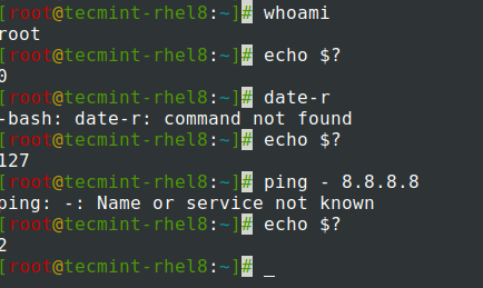 Find Exit Status of Command
