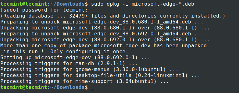 Install Microsoft Edge in Ubuntu