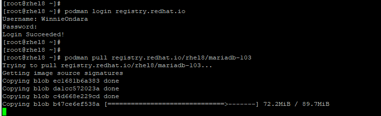 Pull MariaDB Image