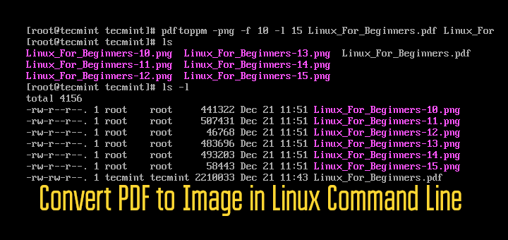 Convert PDF to Image Linux Command Line
