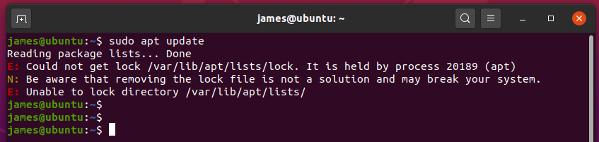 Could not get lock /var/lib/dpkg/lock error