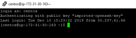 CentOS SSH Connection