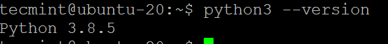 Check Python Version in Ubuntu