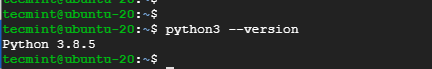  Verificar la versión de Python en Ubuntu 