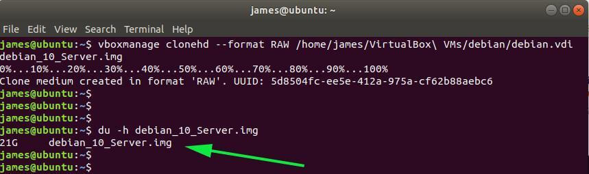 Check RAW Image Disk Space