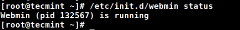 Check Webmin Status