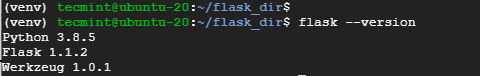 Check Flask Version in Ubuntu