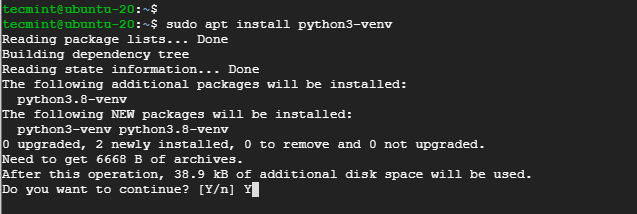 Create Python Virtual Environment