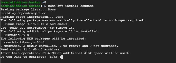 Install CouchDB on Debian