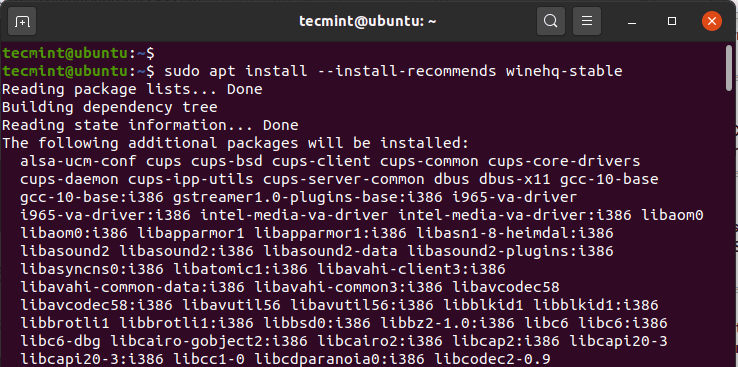 Install Wine in Ubuntu 20.04