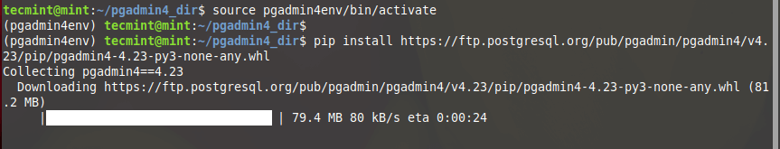 Install PgAdmin4 in Linux Mint