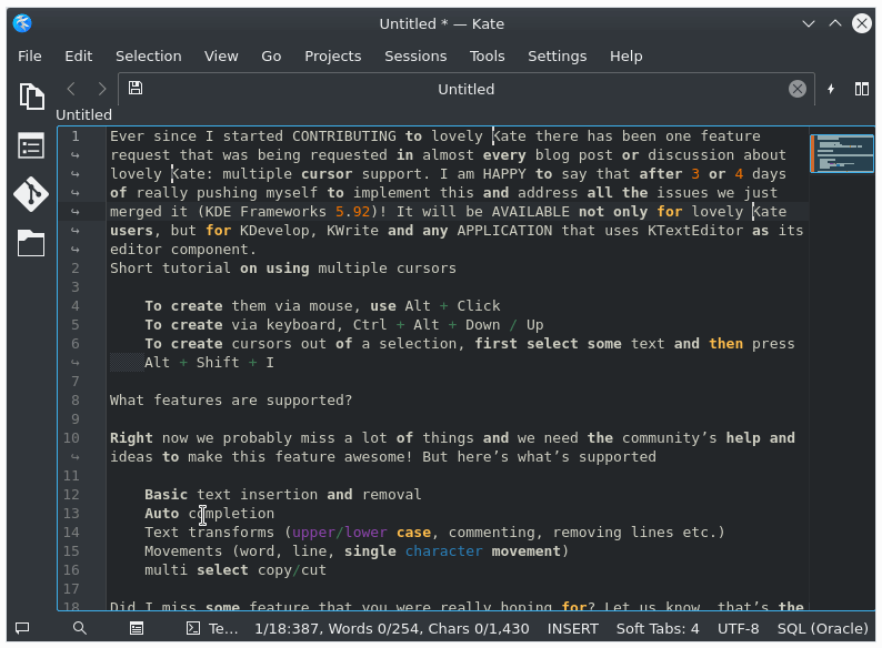 Kate Text Editor