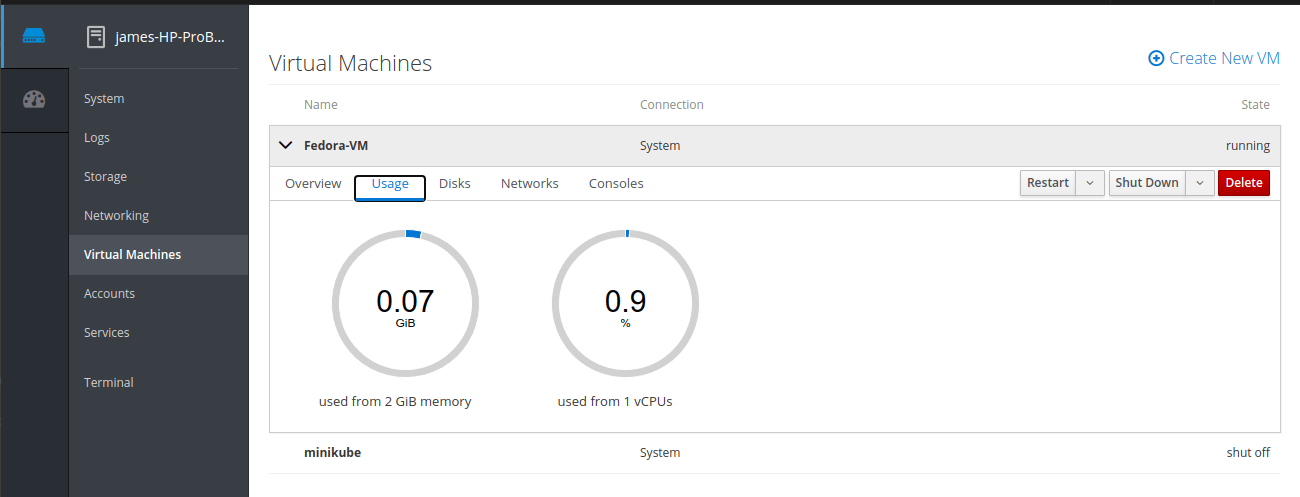 Virtual Machine Usage