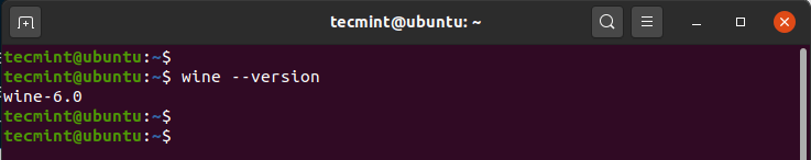 Verify Wine Version in Ubuntu