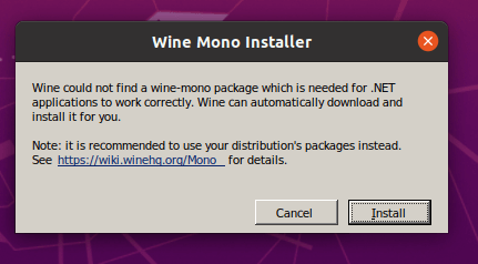 Wine Mono Installer