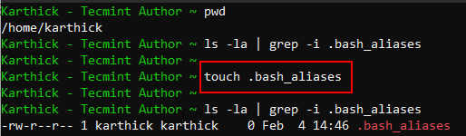 Create Bash Aliases File