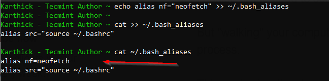 List Defined Aliases