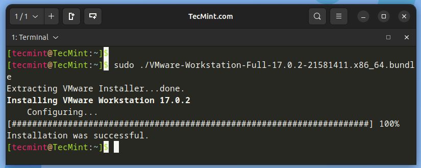 Run VMWare Workstation Pro Installer