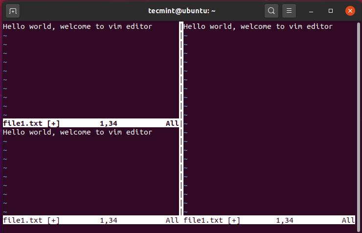 Splitting VIM Screen Horizontally