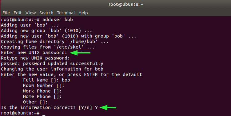 Add User in Ubuntu