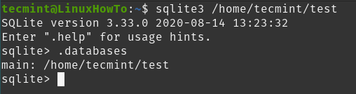 SQLite adatbázis létrehozása