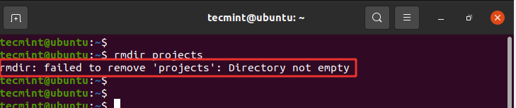 Delete Directory in Linux