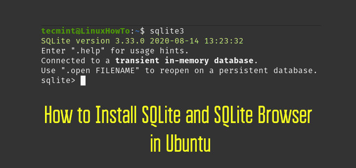 Install SQLite in Ubuntu