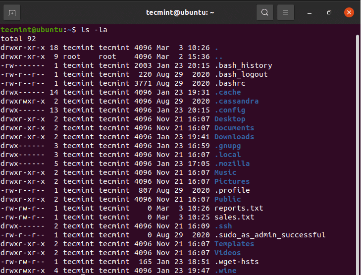 List Hidden Files in Linux