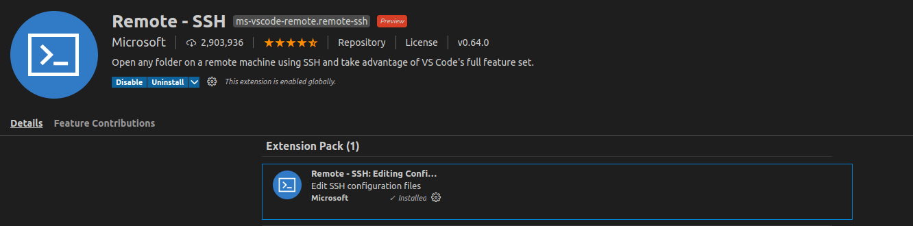 Remote SSH Edit Config