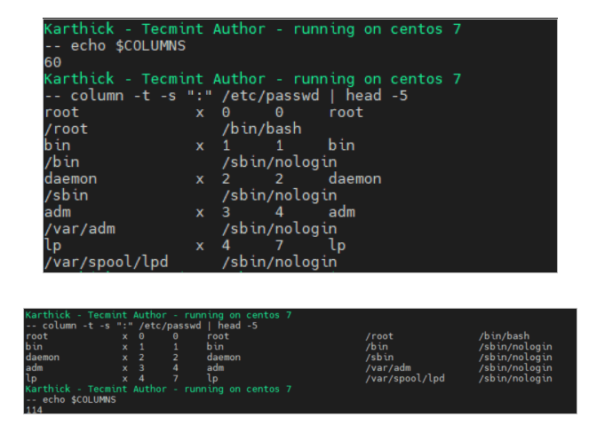 Resize Column Sizes