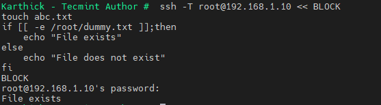 Running Commands Over SSH