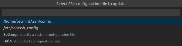 SSH Configuration File