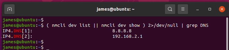 Check DNS Using nmcli Command