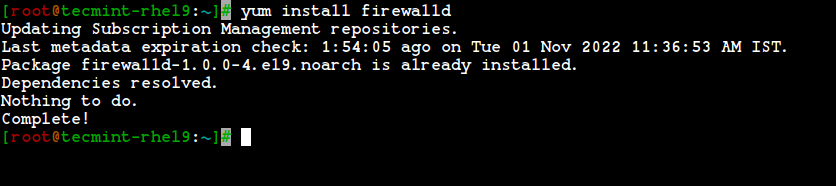 Install Firewalld in Linux