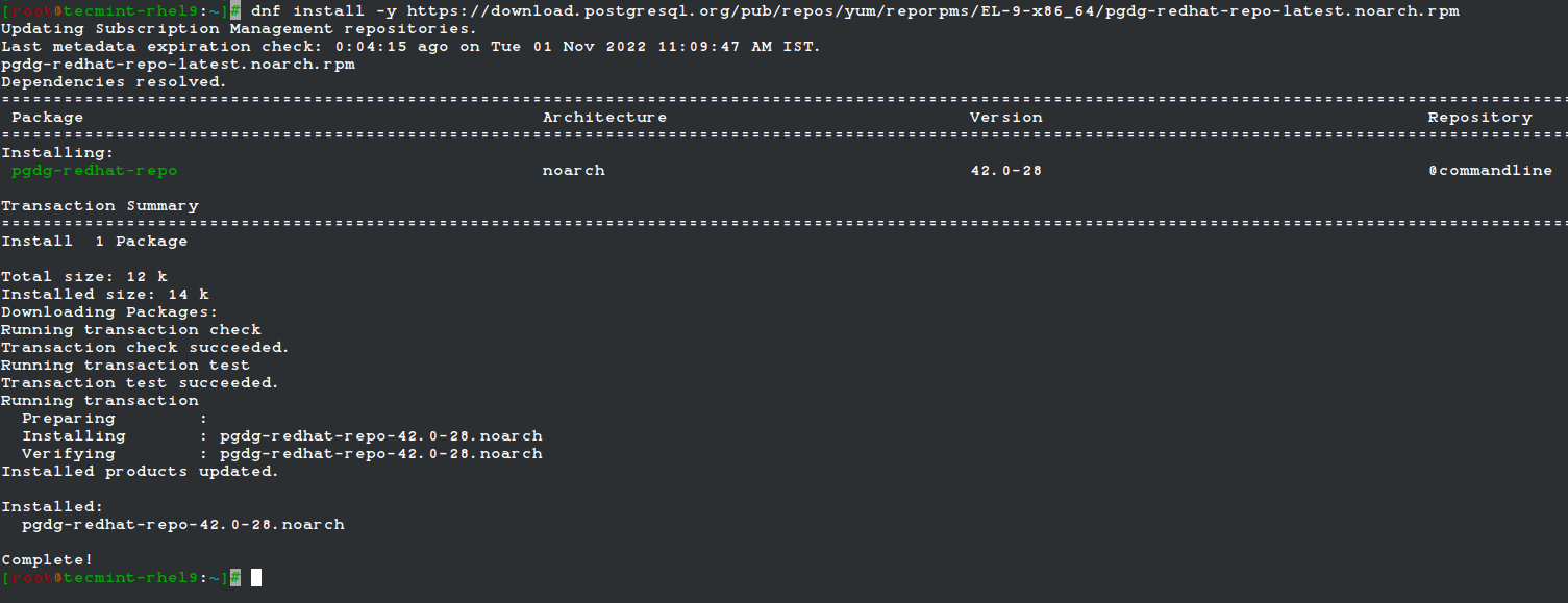 Install PostgreSQL Repository