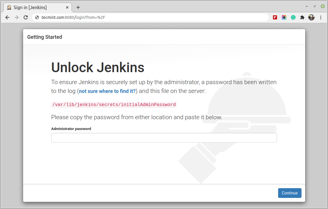  Desbloquear Jenkins 