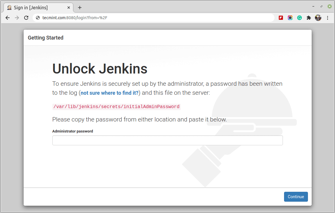 Unlock Jenkins