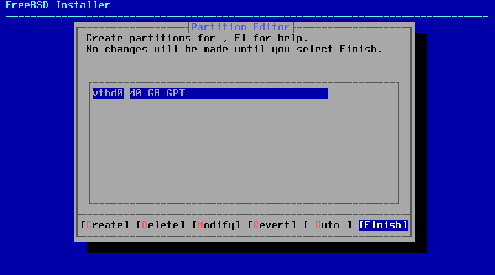FreeBSD GPT Partition Schema