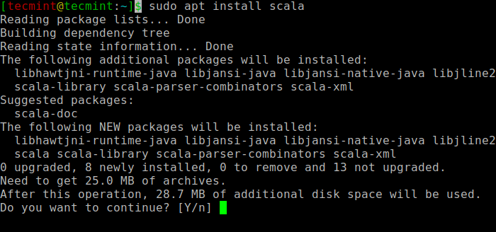 Install Scala in Ubuntu