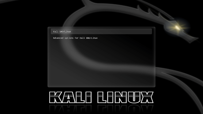Kali Linux Grub Menu