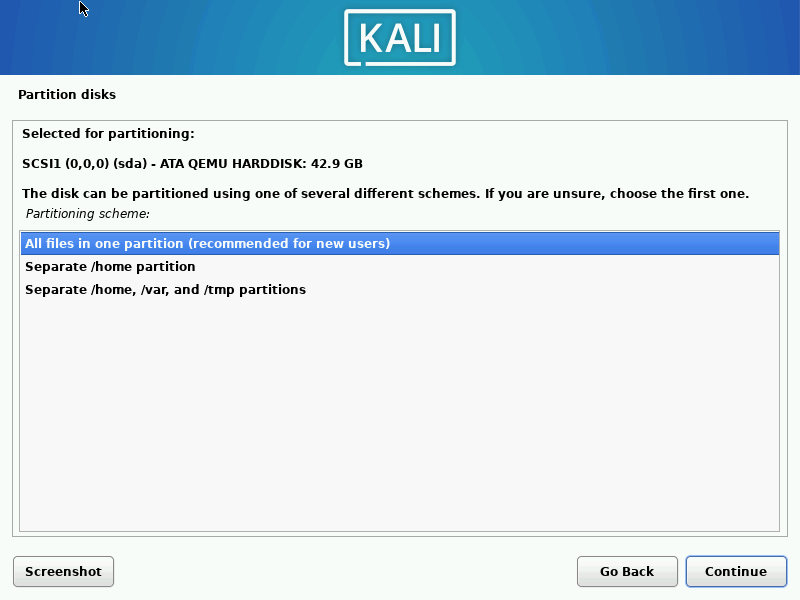 Kali Linux Installation Files