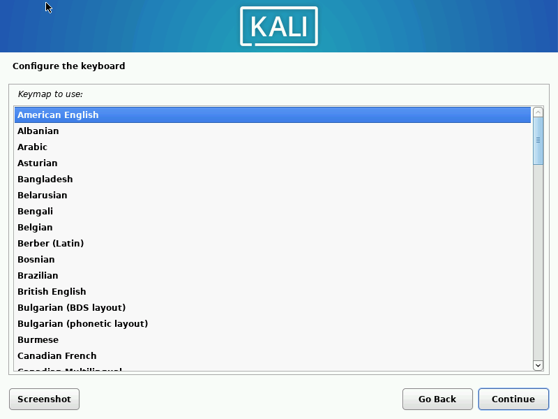 Kali Linux Keyboard