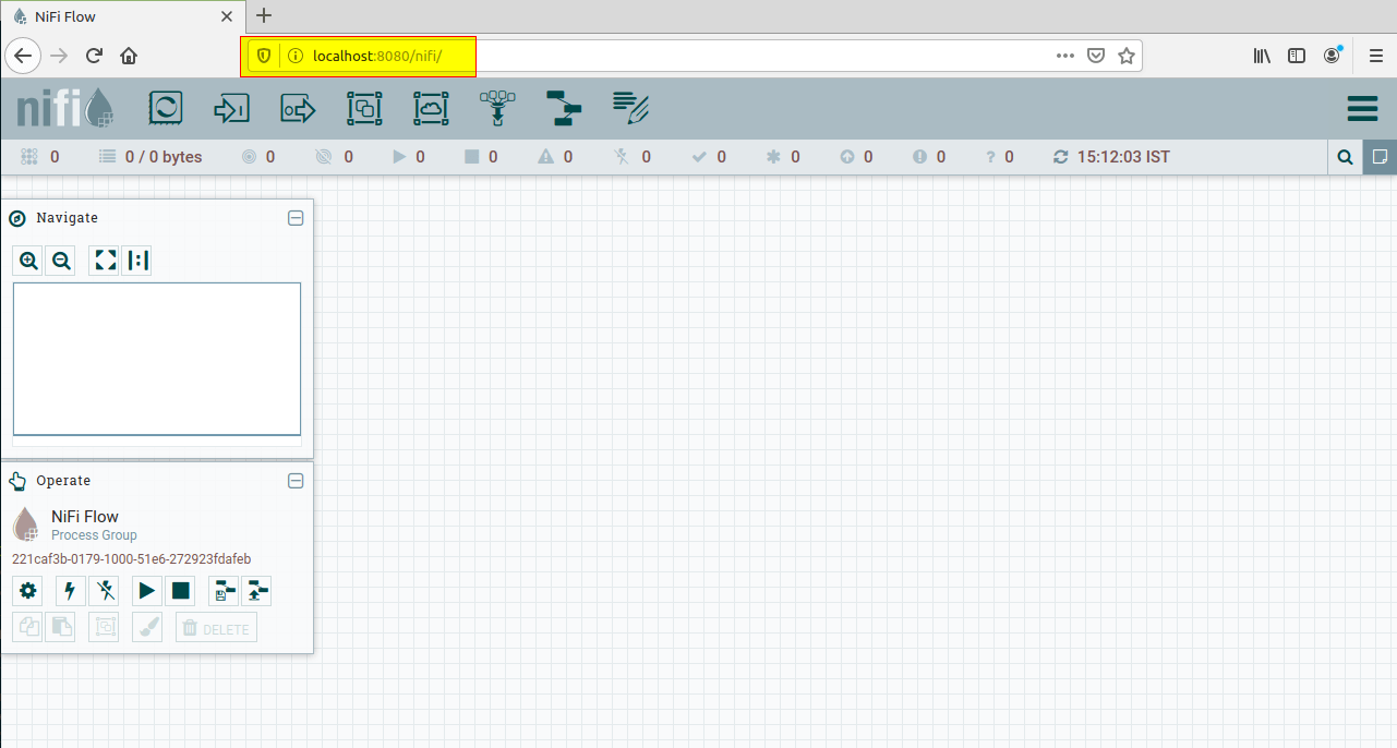 Open Apache Nifi Web