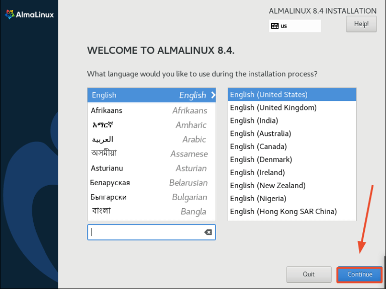Select AlmaLinux Language | Tecmint: Linux Howtos, Tutorials & Guides